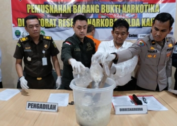 Polda Kaltara Musnahkan 1.888,21 Gram Sabu Asal Malaysia