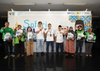 Safari Ramadan, PLN dan BNI Hadirkan 1.500 Paket Sembako Murah untuk Ojol