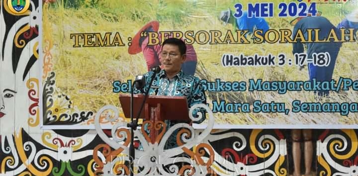 Wabup Ingkong Ala Hadiri Syukuran Panen Warga Desa Mara Satu