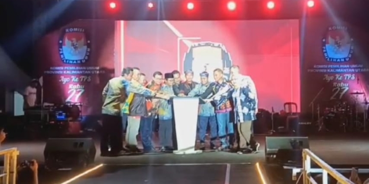 KPU Kaltara Luncurkan Tahapan Pilgub, Dihadiri Ribuan Warga