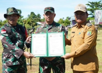 Wabup Hanafiah Dampingi Danrem 092/Maharajalila Tutup TMMD Wilayah Perbatasan ke-120