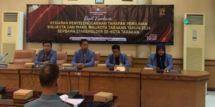Gelar Rakor Berstama Stakeholder Terkait, KPU Tarakan Mantapkan Kesiapan Tahapan Pilkada 2024