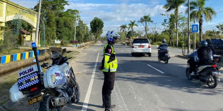Ditlantas Polda Kaltara Rutin Laksanakan Pengaturan Lalu Lintas