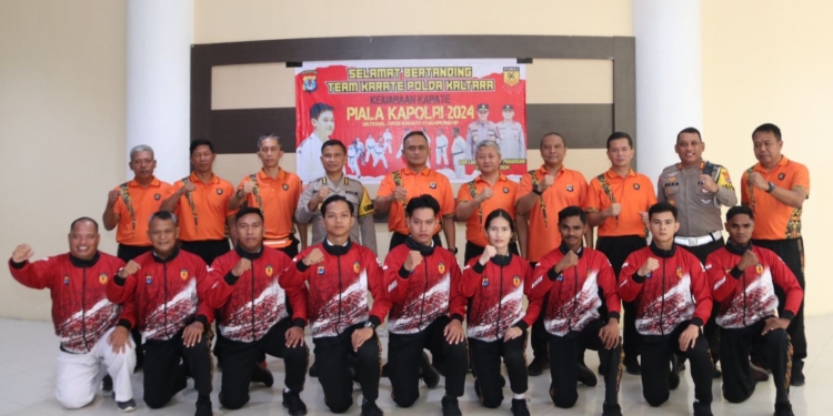 Pelepasan Tim Karate Polda Kaltara untuk Kejuaraan Karate Kapolri Cup 2024