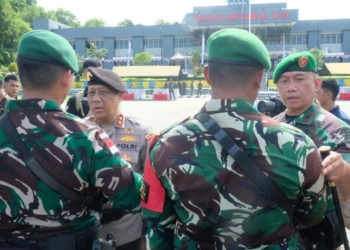 Kapolda Kaltara Turut Sambut Satgas Pamtas RI-Malaysia Yonarmed 11/GG/2/K dan Yonzipur 8/SMG