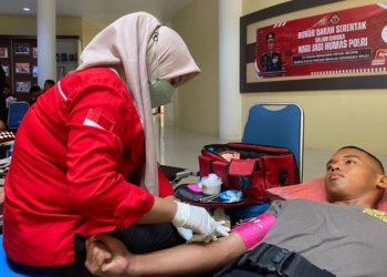 Hari Jadi Humas Polri ke-73, Bidhumas Polda Kaltara Gelar Donor Darah Serentak