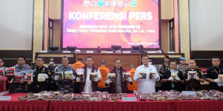 Operasi Bersama Gagalkan Penyelundupan 150 Kg Sabu, Polda Kaltara Ungkap 1 Jaringan Internasional