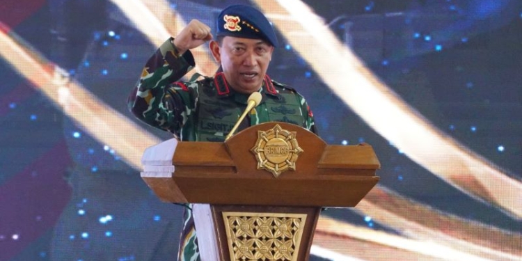 HUT ke-79 Brimob, Kapolri Kenang Pujian Atraksi Pasukan yang dihadiri Presiden ke-7 Jokowi dan Presiden ke-8 Prabowo