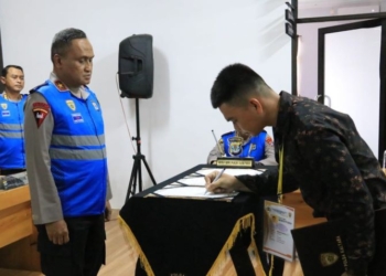 Wakapolda Kaltara Pimpin Pakta Integritas dan Pengambilan Sumpah Penerimaan Bakomsus Polri