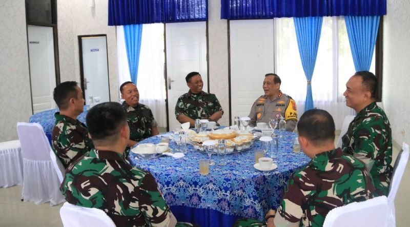 Perkuat Pengamanan Nataru, Kapolda Kaltara Gelar Coffee Morning Bersama Unsur TNI