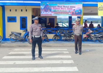 Ditlantas Polda Kaltara Laksanakan Pengaturan Lalu Lintas di Pelabuhan Kulteka dalam Rangka Operasi Lilin Kayan 2024