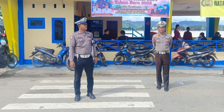Ditlantas Polda Kaltara Laksanakan Pengaturan Lalu Lintas di Pelabuhan Kulteka dalam Rangka Operasi Lilin Kayan 2024