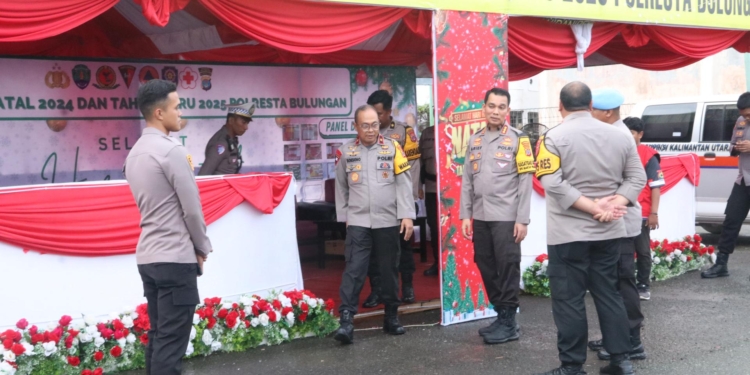 Wakapolda Kaltara Tinjau Pospam dan Posyan Operasi Lilin Kayan 2024 di Wilayah Polresta Bulungan