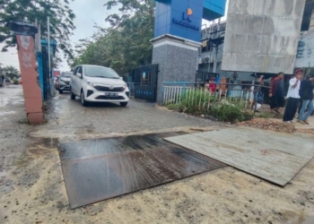 UPT Pelabuhan Tengkayu I Tarakan Inisiatif Perbaiki Jalan Berlubang