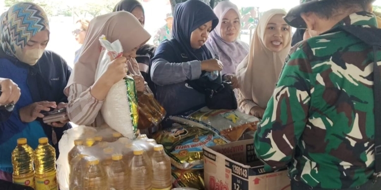 Pasar Murah Ramaikan Pembukaan TMMD