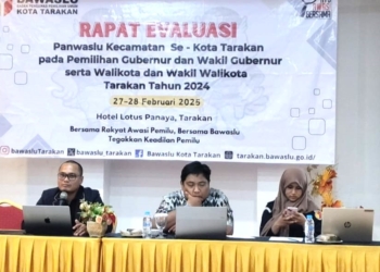 Bawaslu Tarakan Evaluasi Kinerja Pengawas Ad Hoc