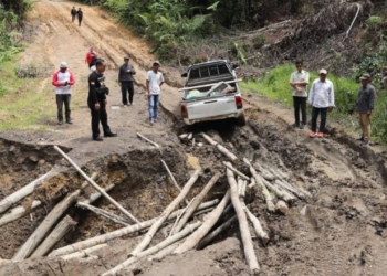 Wagub Ingkong Ala Tinjau Jalan Rusak di Perbatasan Apau Kayan