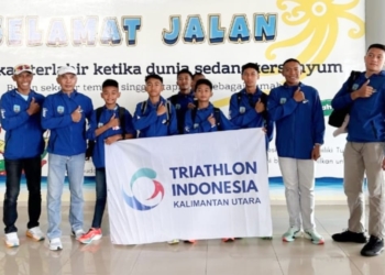 Boyong Atlet Junior di Kejurnas Triathlon Seri III, FTI Kaltara Utamakan Pembinaan Jangka Panjang