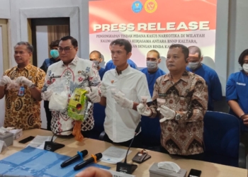 Kolaborasi BNNP Bersama Binda Kaltara Amankan 1,1 Kg Sabu dan 490 Butir Ekstasi