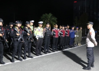 Jaga Kamtibmas, Polda Kaltara Bersama Unsur Aparat Keamanan Lainnya Laksanakan Patroli Gabungan