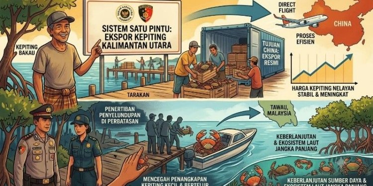 Penerapan ekspor satu pintu mendapat dukungan dari DPD HNSI Kaltara. (foto: Ilustrasi AI)